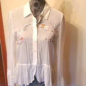 New!!LC Lauren Conrad off white Women top,size m